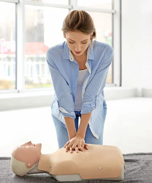 First Aid and CPR training class in Cypress Texas teaching essential lifesaving skills