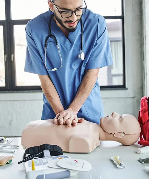 Houston community CPR training with students learning lifesaving skills